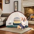 Semi-Cylindrical Double-Door Pet Tent Outdoor Foldable Breathable Nest Removable Washable Oxford Fabric Mesh Small Animals