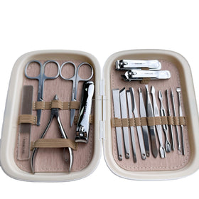 Luxury 18-in-1 Manicure Pedicure Set Stainless Steel Nail Cutter & Clipper Set in Box for Infants