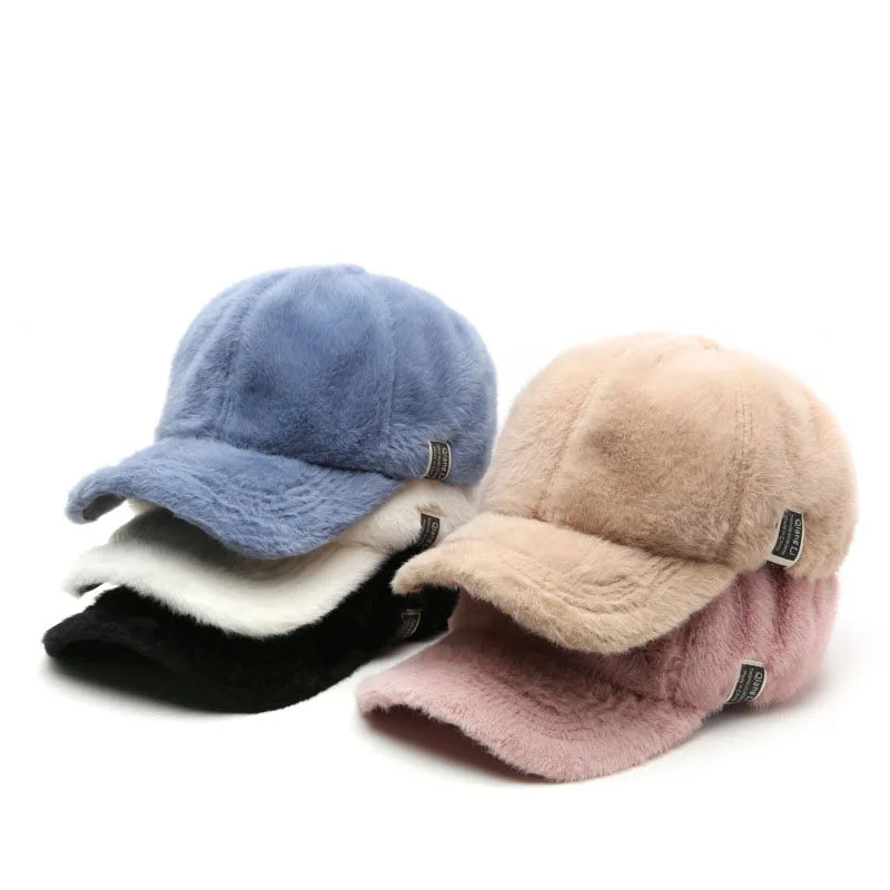 High Quality Woman Cap Hat Fashionable Velvet Baseball Cap Custom Velour Baseball  Hat