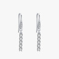 Ailmay Fashion 925 Sterling Silver Luxury Sparkling Round CZ Drop Earring for Women Romantic Elegant Wedding Statement Jewelry