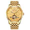 JSDUN 8992 Chinese Supplier High End Custom Couple Waterproof Coated Glass Stainless Steel Mechanical Watch