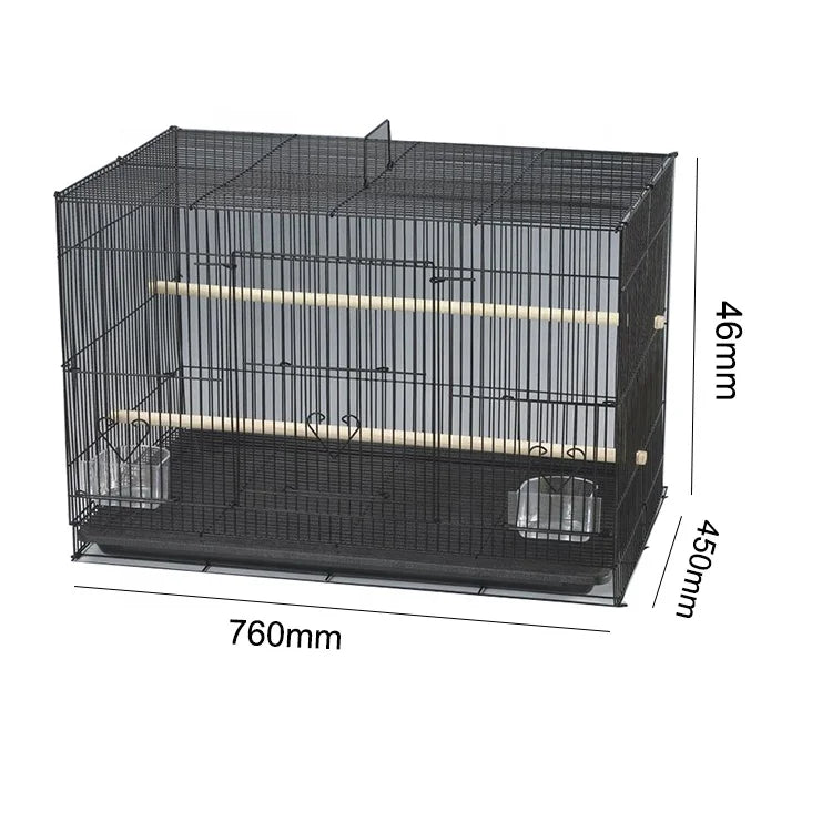 Free Shipping Iron Wire Black Foldable Canary Hanger Tall Decor Jaulas De Cria Para Pajaros Thai Bird Cages