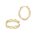 BOCAI Best-Selling S925 Sterling Silver Women's Earrings Advanced Personalized Design Fried Dough Twists Ins Style Moissanite