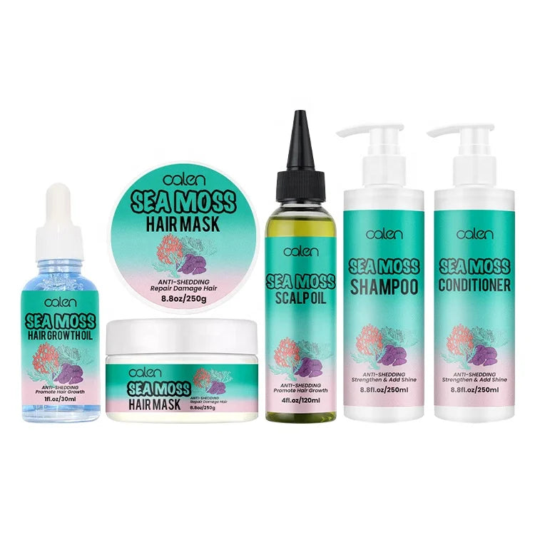 Luxfume Private Label Hydrate Improve Hair Growth Sea Moss Cream Hair Repairing Hair Care Set