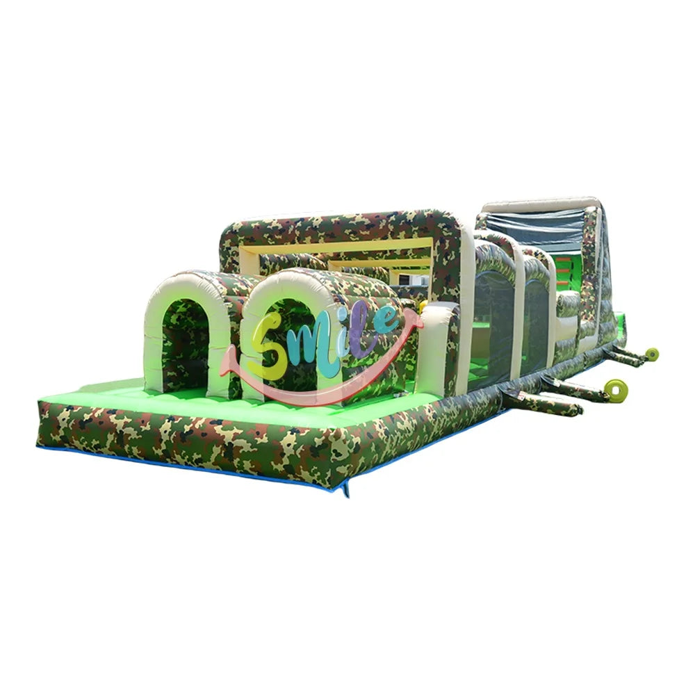 Outdoor Playground Inflatable Interactive Game Terra Trek Obstacle Course with PVC Material Certified 2-Person Capacity