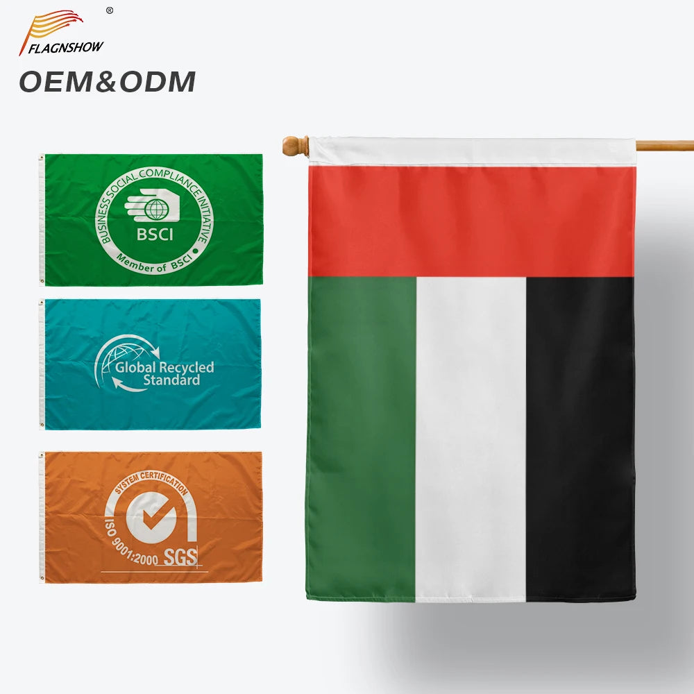 Hot Sale Wholesale Fast Delivery Cheap National Flags Different Countries Low MOQ United Arab Emirates Country Flag Pennant