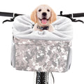 Dog Bike Basket Expandable Soft-Sided Pet Carrier Backpack  Collapsible Dog Bike Carrier 15 Lbs Soft-Sided Dog Basket for Bike