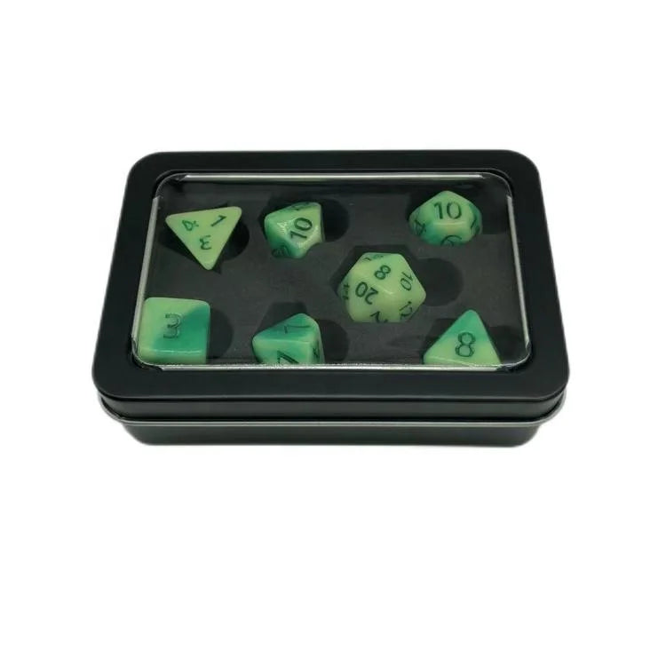 Hot Selling Metal Tin DND Dice Packaging Luxury Gift Dice Box with Window Clear