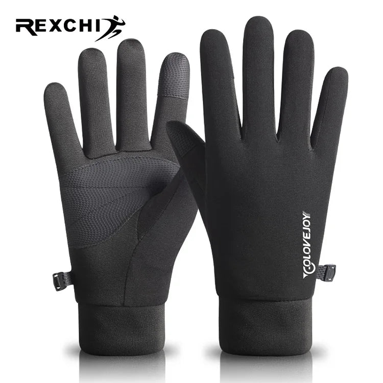 REXCHI DB52 Wholesale Warm Waterproof and Windproof Touch Screen Gloves Full Finger Winter Sports Racing Cycling Exam Gloves