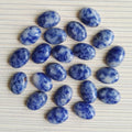 DIY gemstone and semi precious stone 13*18mm oval blue spot stone  cabochons for jewelry Crafts