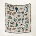 Scandinavian Minimalist  Home Decor Tassel Reversible Double-sided  Jacquard Cotton Poly Woven WALL Tapestry Blanket Throw