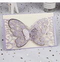 Customized Love Greeting Gift Card  Gold Foiling Printing Creative European Butterfly Hollow Wedding Invitation Card