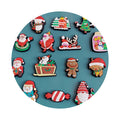 PVC Christmas Shoe Charms Cute Cartoon Christmas Candy Snowman Gingerbread House Santa DIY Shoes Decorative Accessories