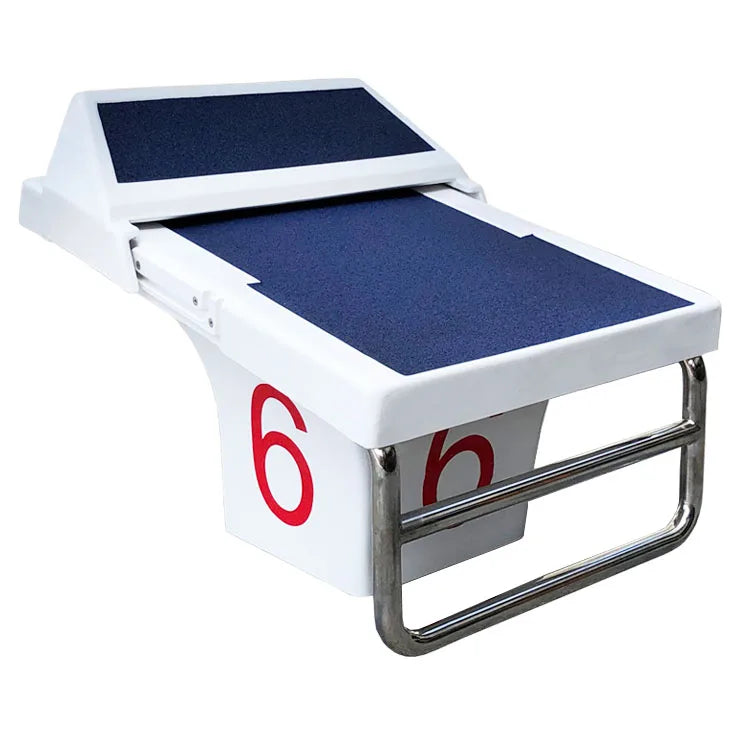 Adjustable Plastic Starting Block for Stationary Swimming Pool with Comfortable Footrest and Handgrip