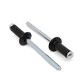 Black Anodized Aluminum Blind Rivets DIN7337 Open Type Dome Head