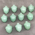 2026 Wholesale Natural Crystal Jade Stone Green Aventurine Hazelnut Acorn Pine Nut Stone Carved Fruit