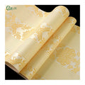 High Quality Classic Elegant Non-Woven Yellow Damask Wallpapers 3D Suede Home Decoration Wallcovering