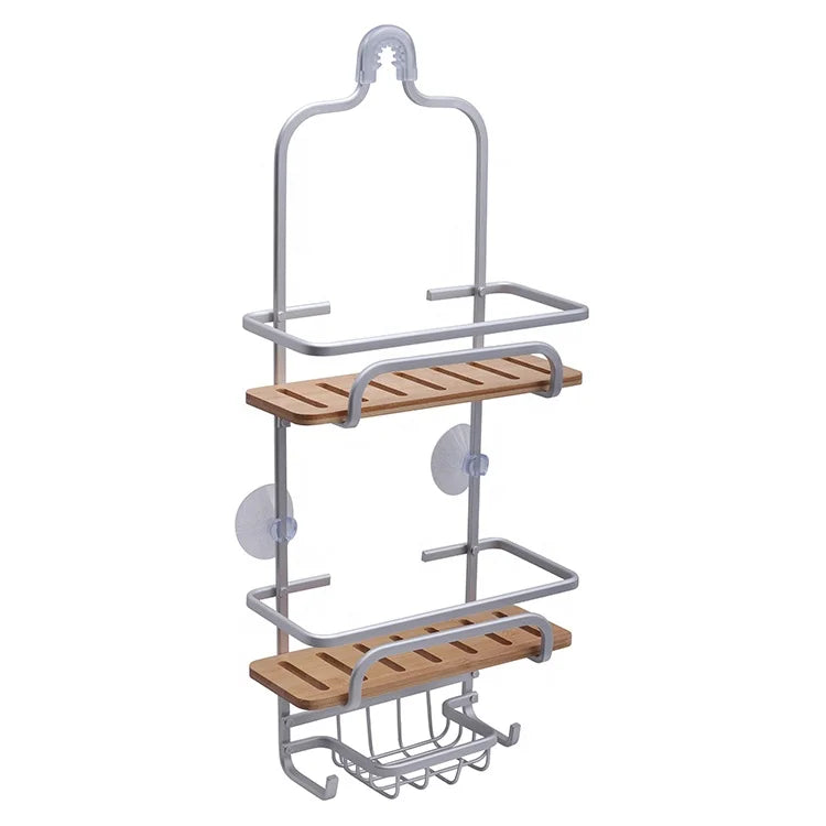 Hanging Caddy Shower Shelf Organizer Aluminum Over Shower Storage Rack for Toilet Bathroom and Shower Room