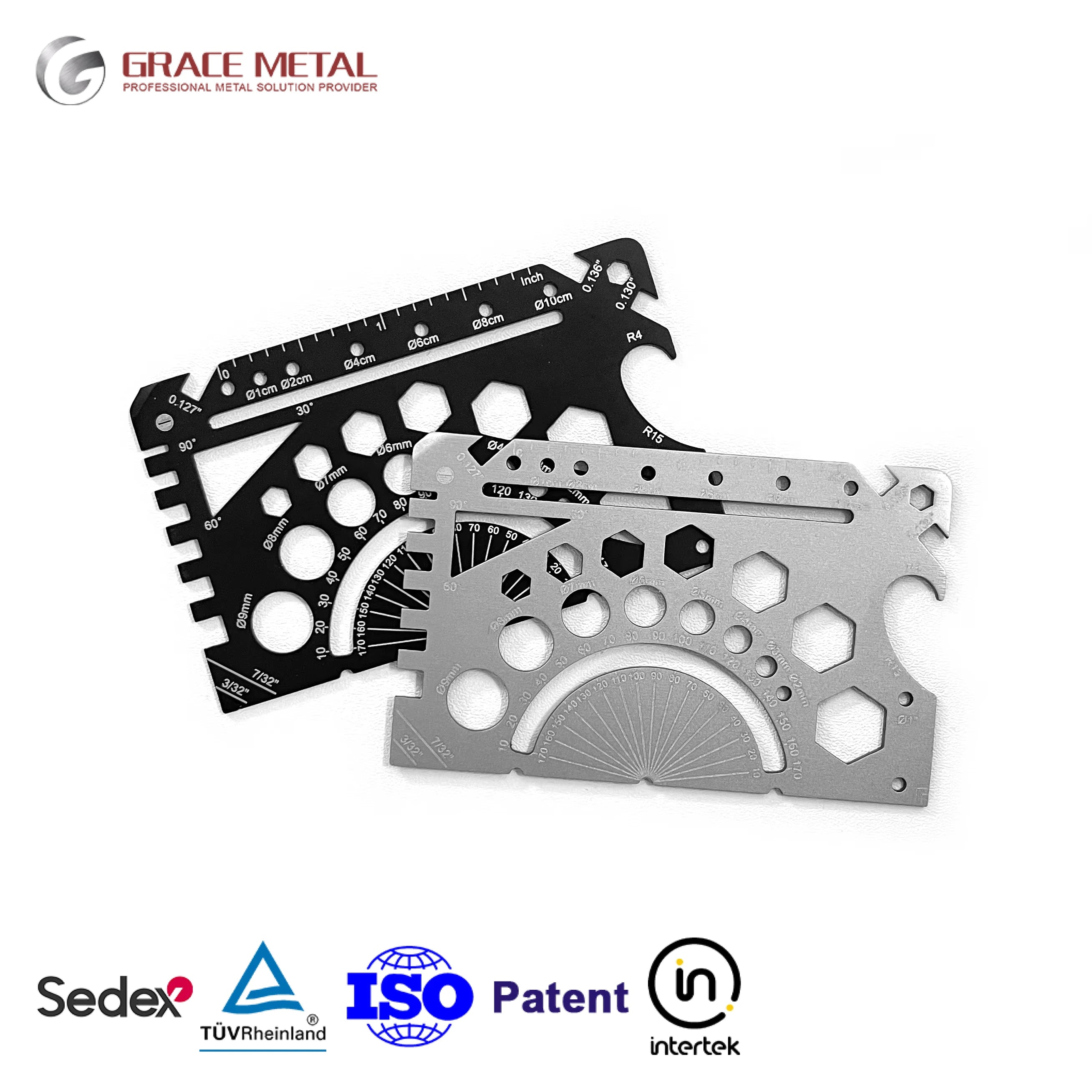 Giveaway Mini Gifts Stainless Steel Credit Card Multi Tool  Rulers Metal Business Card
