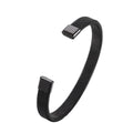 Open Silver Gold Black Rose Plated Wrist Hand Jewelry Hot Selling Wholesale Bracelet 316L Stainless Steel Mesh Cuff Bangle