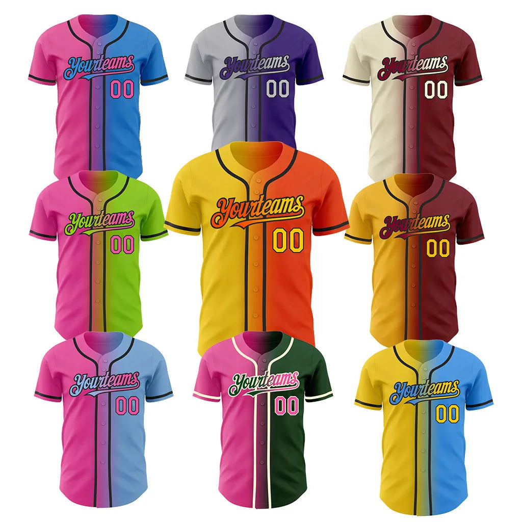 Customize Fashion Sublimation Baseball Jersey Custom Style Shirt Wholesale Baseball Play Jersey Baseball Shirt