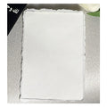 Wholesale Blank 4x6''/ 5x7''/ 150x200mm/ A5/ A4 Handmade Cotton Rag Gorgeous Deckle Edge Paper for High End Wedding Invitations
