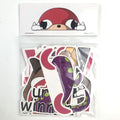UV Printing Good Quality Opp Bag with Header Cards Die Cut Logo Custom Vinyl Kawaii Cute Sloth Sticker Packs