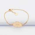 925 Sterling Silver Personalized Name Bracelet Cloud Shape Cute Bracelet Personalized Bracelets Jewelry for Children