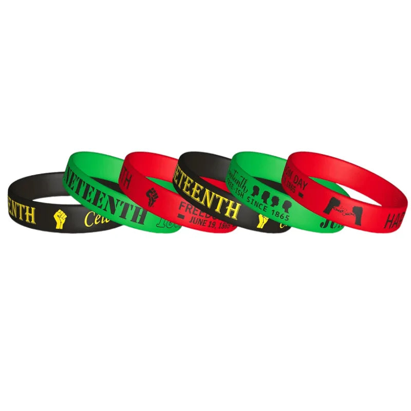 Supplier Custom African American Emancipation Slavery Social CelebrationSafe Non-Toxic Silicone Wristbands