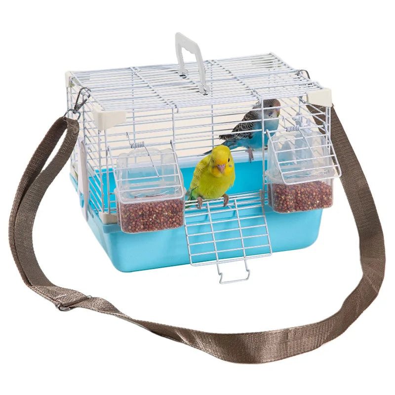 USMILEPET Hot Sale Plastic and Wire Small Ornamental Bird Cage Easy to Carry a Great Choice for Pet Owners on the Go