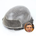 Genuine Toupee Lace Men Hair Toupee Bleached Knot Toupee With Lace Front Made of 100 % Human Natural Hair