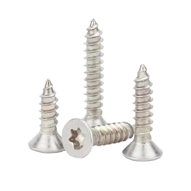 Stainless Steel Self-Tapping Torx Head Wood Screw 304 316 Stainless Phillips Torx Countersunk Flat Head Self Tapping Screws