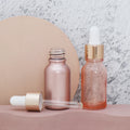15ml 30ml Rose Gold Essence Oil Bottle Transparent pink Dropper Bottle