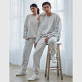 Unisex Custom Plus Size Loose Fit Ribbing Crew Neck Sweatshirt Jogger Sweatsuit Set Cotton Polyester Fleece Breathable
