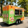 CE DOT VIN Approved Fiberglass Food Trailer Turnkey Kitchen Candy Pizza BBQ Hot Dog Cart Street Food Truck Concession Trailer