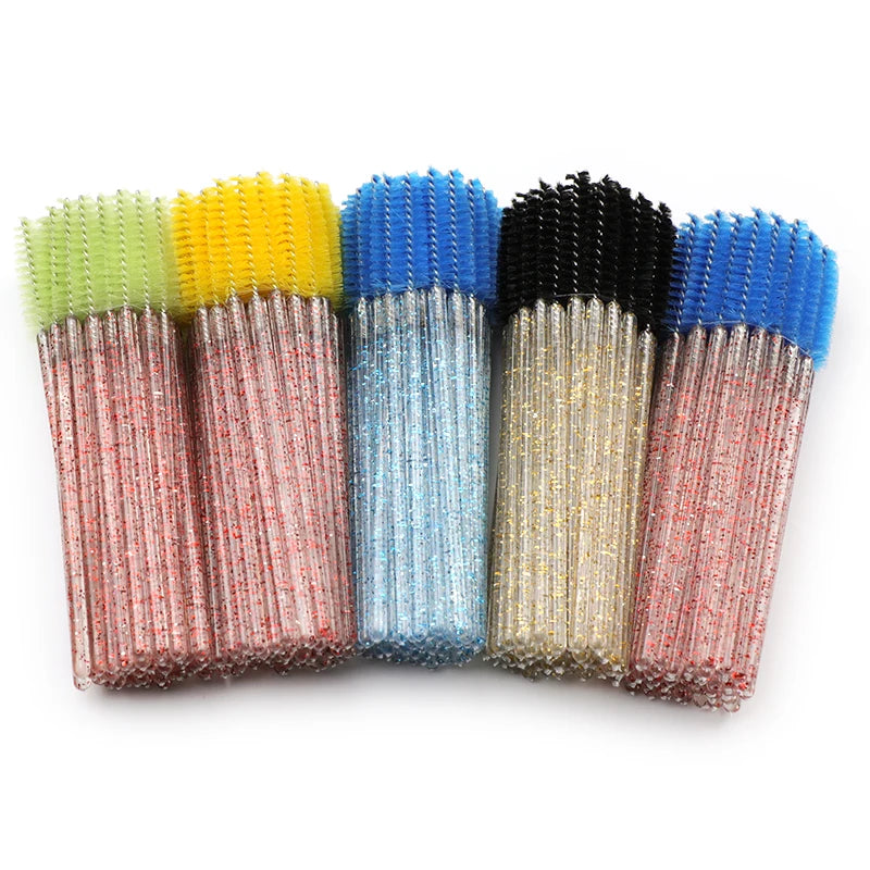 Private Label Lash Brushes Spoolie Brush Tools Free Eyelash Sample Rhinestone Makeup Set Bag Eyelashes Extension