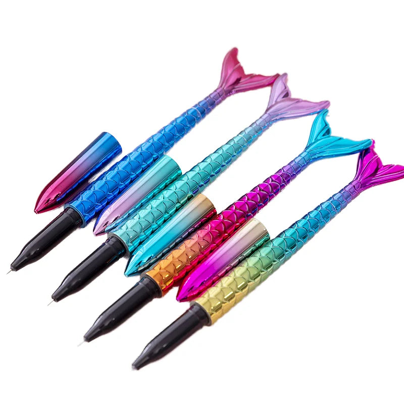 Newest Creative Gradient Ballpoint Pen Cute Mermaid Pen Novelty Ball Pen for Kids Gifts School Office Stationery