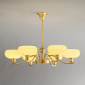 Factory New Art Glass Chandelier Persimmon Dome Lampshade Copper Hanging Light for Dining Room Pendant Lights