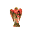 Huiying Unakite Gemstone Peace Pocket Guardian Angel Healing Statue Crafts 1.5 Inch