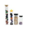 Customized Logo Screen Printed PC/PE/PP Clear Packaging Tube with Lid