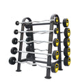 Multi Functional Weight Storage Dumbbell Stand Rack with Weight Plate Rack & Barbell Holder for Home Gym
