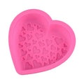 Junjin Heart-shaped Eco-Friendly Silicone Cake Mold-DIY Baking Mould for Chocolate and Soap Decoration in Pink & Blue
