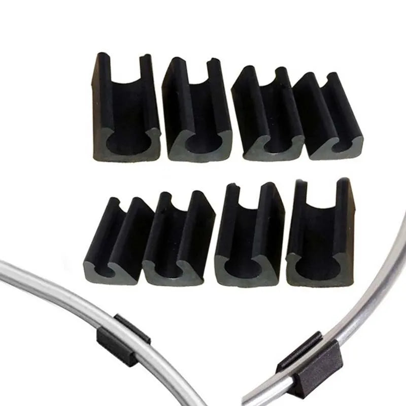 Hot Selling Cross Border Plastic Rectangle Shaped Non-Slip Chair Tube Clip Sled Base Chair Glide Furniture Pads