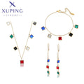 XUPING T000730391 New Design Product Women Earring Bracelet Necklace Elegant Fashion 14k Gold Color Stainless Steel Jewelry Set