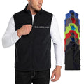 Men's Anti-Pilling Fleece Vest Solid Color With Zipper Closure Lightweight Warm Custom Logo Sleeveless Jacket for Winter