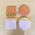 Ceramic coaster With Cork Back for Sublimation Custom Printed Round Square Blank Cork Ceramic Coasters for Drinks
