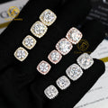 Women Earring 100% 925 Fine Silver 6.5mm 8mm D Moissanite butterfly Back Flower Cluster Halo Diamond Earrings GRA Certificate