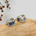 Certified S999 Vintage Ethnic Style Open Hannya Shingyo Ring Enamel Lotus Double Koi Classical Sterling Silver Ring