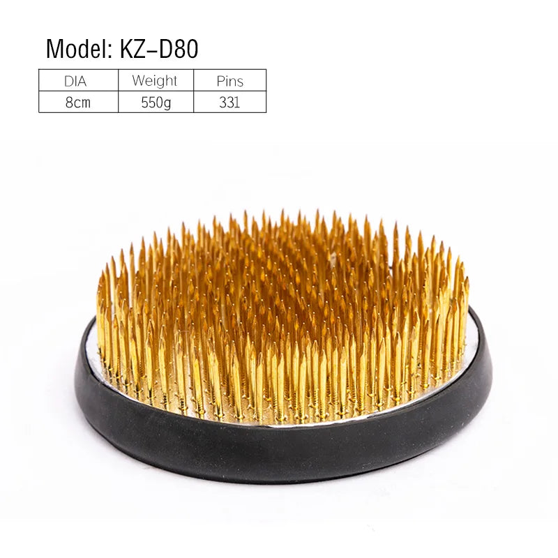 Professional 80mm Kenzan Flower Frog Round Metal Pin Flower Arrangement