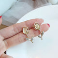 SC Celebrity Creative Super Fairy Opal Earrings Beautiful Tulip Earrings Original Niche Design Temperament  Flower Earrings